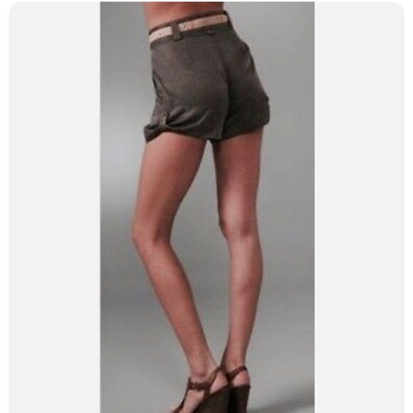 Diane Von Furstenberg Nassir Camouflage High Waist Shorts - Picture 2 of 8